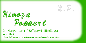 mimoza popperl business card
